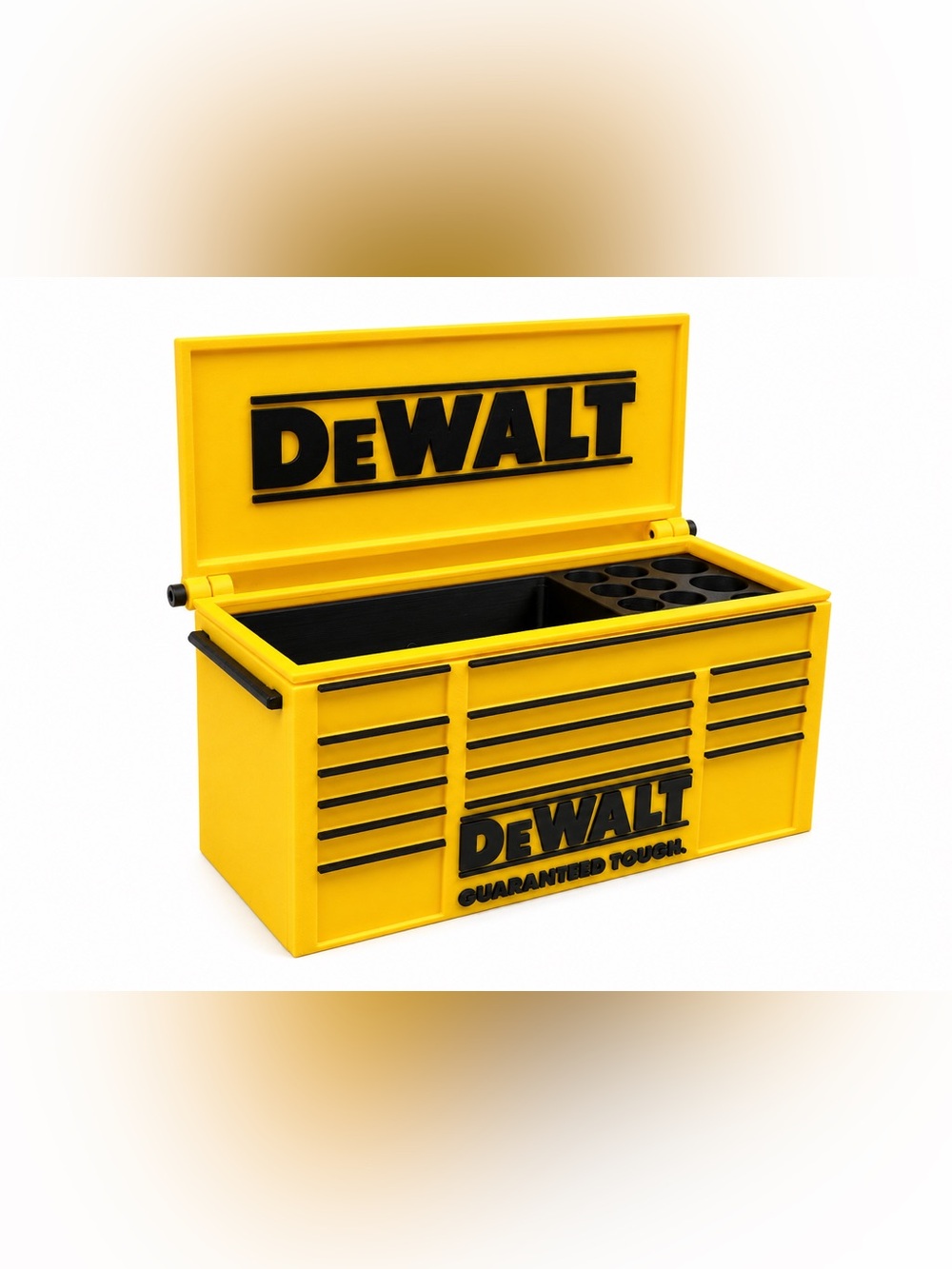Dewalt Mini Toolbox Pen And Trinket Holder Desk Top Organizer